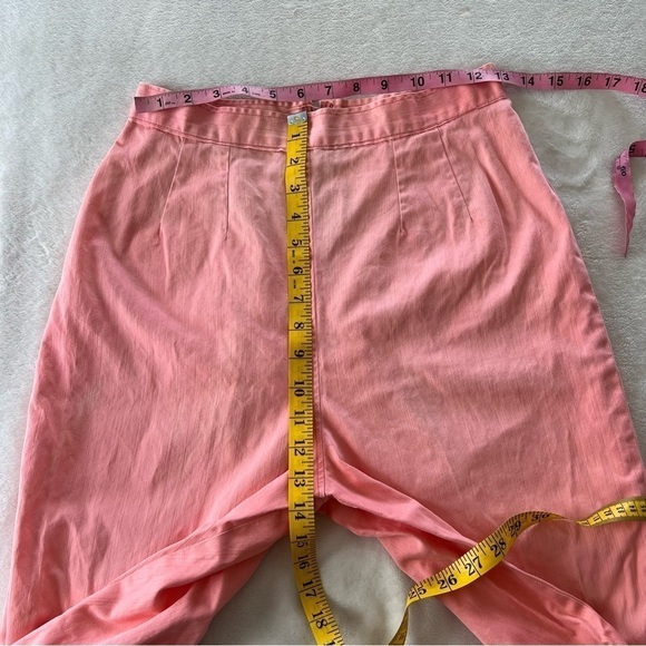 Vintage Scalloped Pink Blouse and High Waist Pants Set - Picture 10 of 13